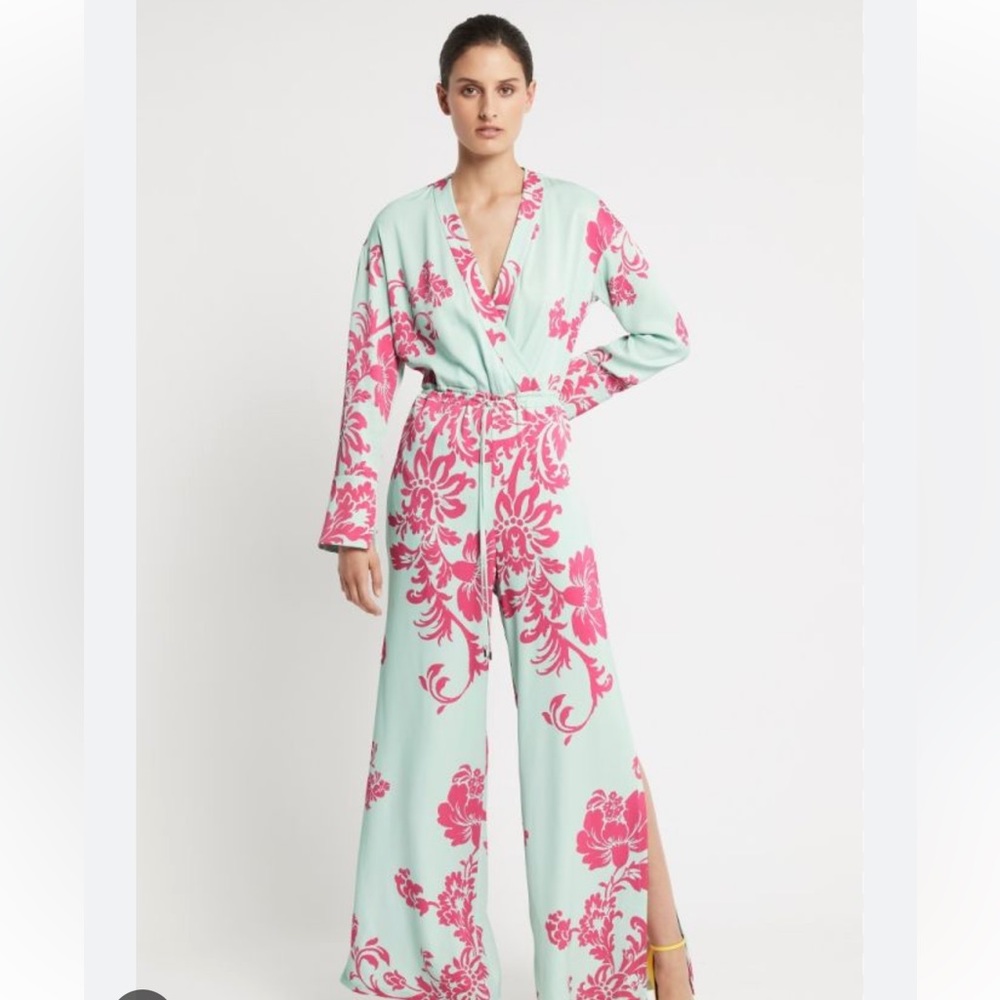 Sass & bide Sweet Mercy V-neck Jumpsuit Floral Flowy  size 6
